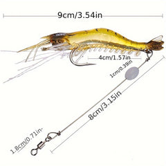 2.76in Bionic Soft Shrimp Lure - Ideal Prawn Fishing Tackle