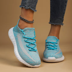 Women's Lace up Mesh Running Shoes Comfort Walking Outdoor Sneakers