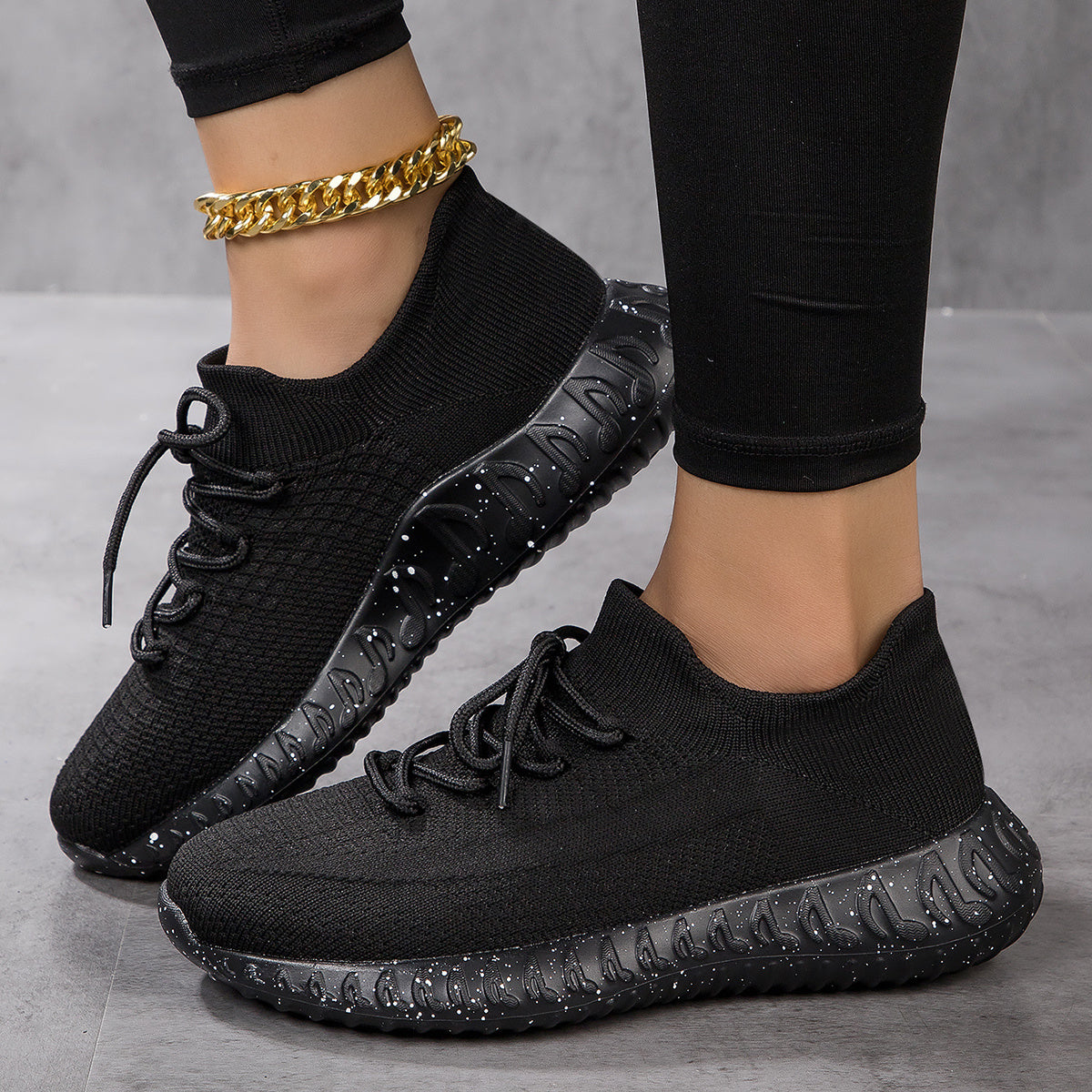 Women's Lace up Mesh Running Shoes Comfort Walking Outdoor Sneakers