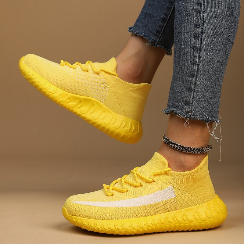 Women's Lace up Mesh Running Shoes Comfort Walking Outdoor Sneakers