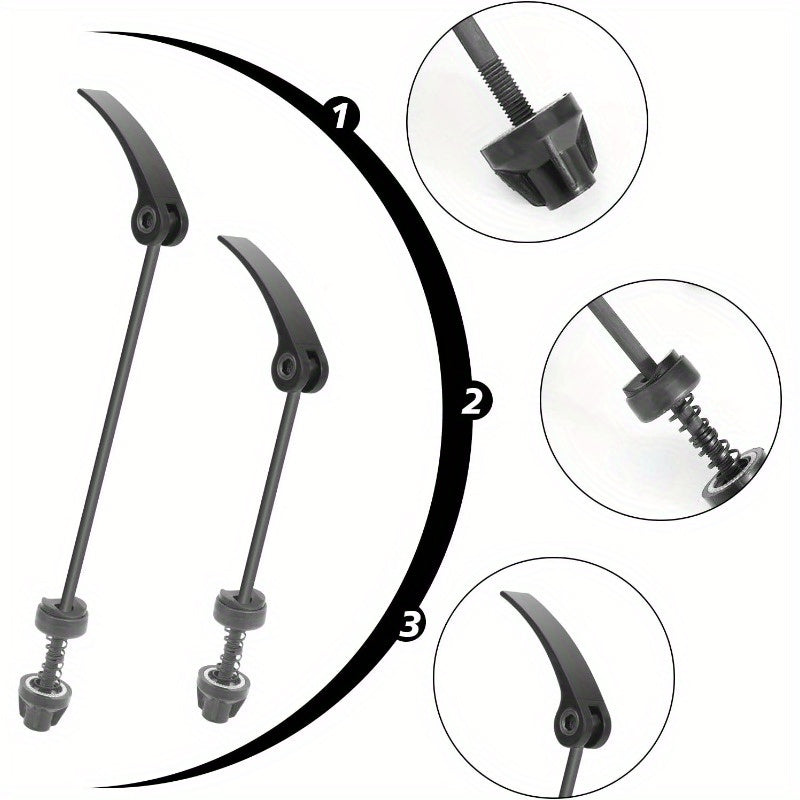 4pcs Bike Quick Release Kit Mountain Road BMX Hollow Shaft Bevel Wheel
