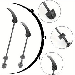 4pcs Bike Quick Release Kit Mountain Road BMX Hollow Shaft Bevel Wheel