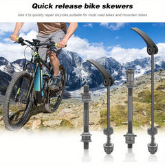 4pcs Bike Quick Release Kit Mountain Road BMX Hollow Shaft Bevel Wheel