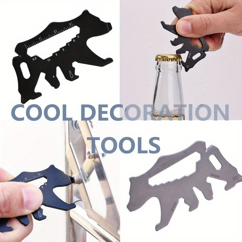 15-in-1 Bear Shaped Metal Pocket Tool Multitool Set for Men