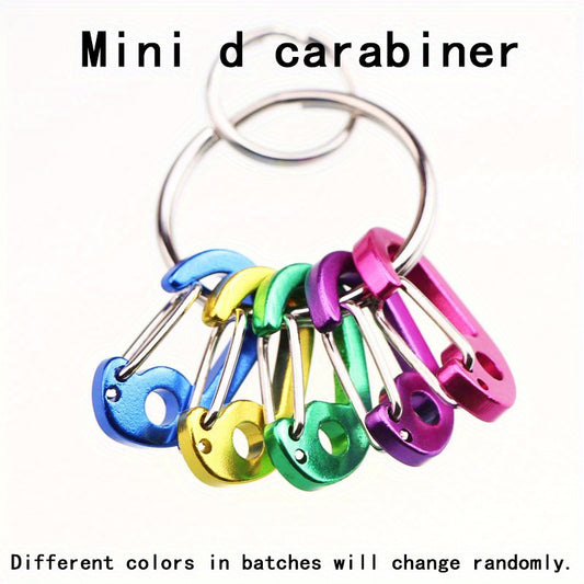 7pcs Mini D Carabiner Set Aluminum & Steel