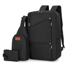 3PC Computer Backpack Business Student Stylish Bag