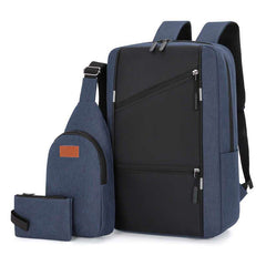 3PC Computer Backpack Business Student Stylish Bag
