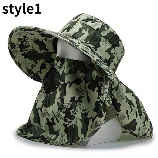 Men's Summer Sun Hat Outdoor Fishing Hat Tea Picking Hat