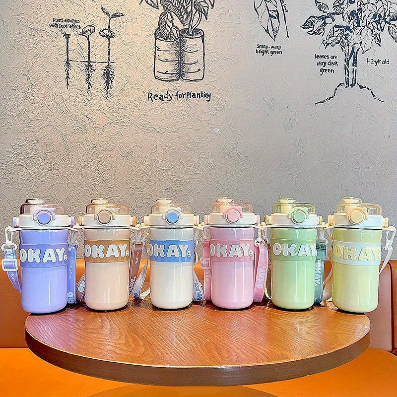 Portable Insulated Water Cup With Straw 635ml 21.47oz