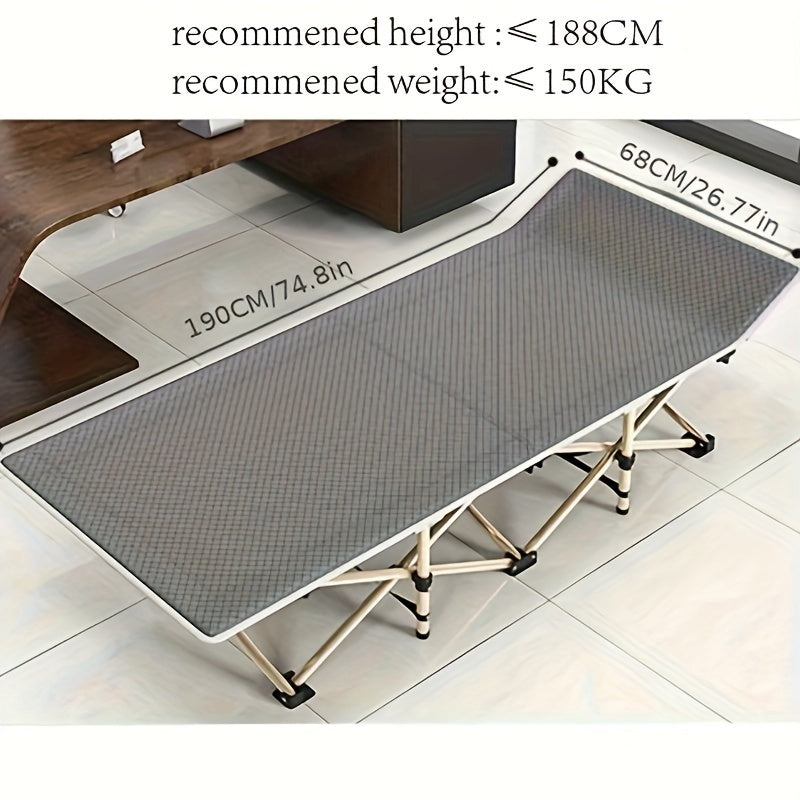 Portable Folding Bed for Adults Camping Travel Office Naps Beach Vacations