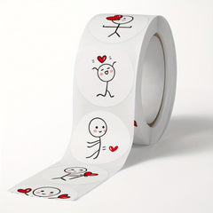 500pcs Cartoon Match Man DIY Scrapbooking Stickers Roll