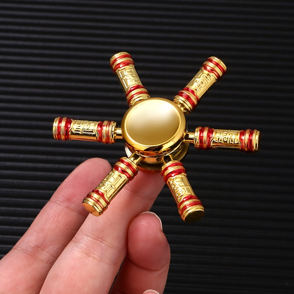 Zinc Alloy Fidget Spinner Golden Red Hand Gyroscope