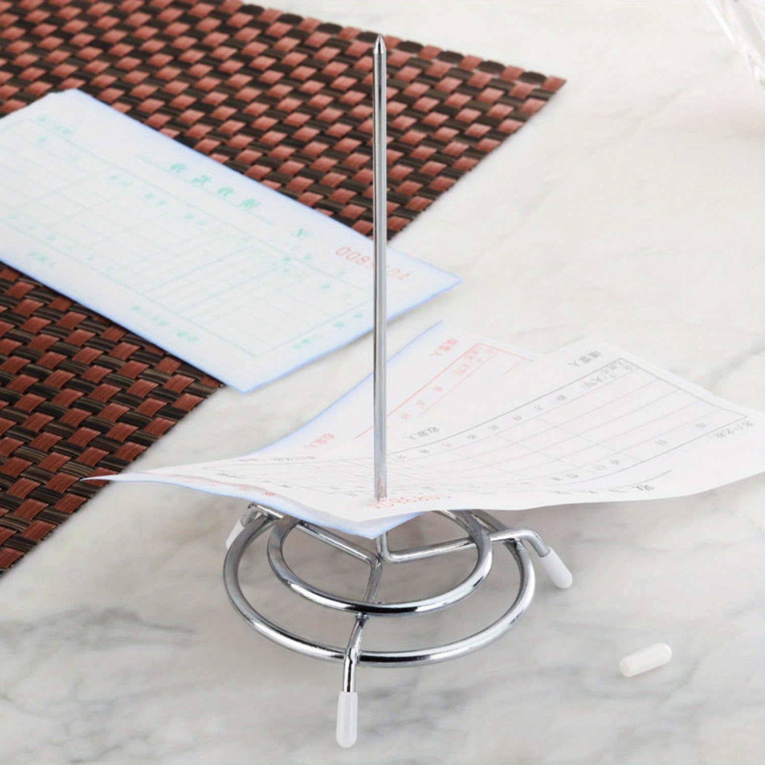 Stainless Steel Check Spindle and Receipt Holder