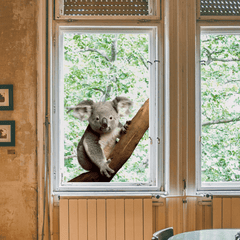 Koala Window Stickers Realistic Animal Decor Double Sided Static Decal