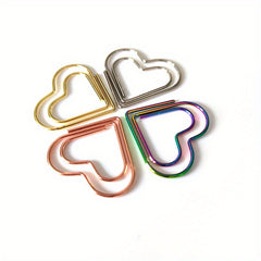 5pcs Mini Love Paper Clips in Rose Gold Color