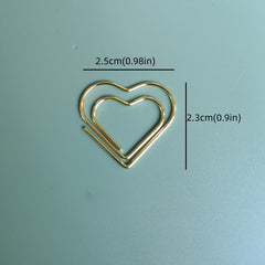 5pcs Mini Love Paper Clips in Rose Gold Color