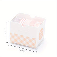 5 Rolls Macaron Basic Printing Washi Tape Set