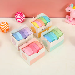 5 Rolls Macaron Basic Printing Washi Tape Set