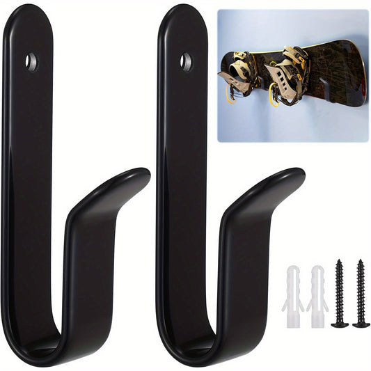 2pcs Horizontal Snowboard Clips Wall Mounted Display Rack