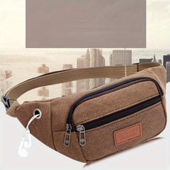 Outdoor Canvas Waist Bag for Cycling Hiking Camping