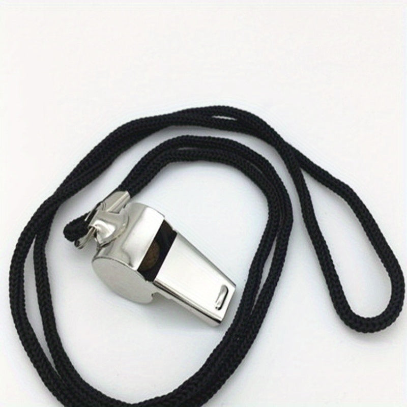 Stainless Steel Referee Whistle Sports Lanyard