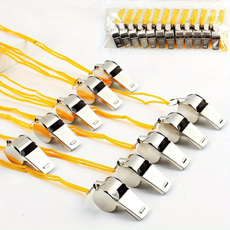 Stainless Steel Referee Whistle Sports Lanyard