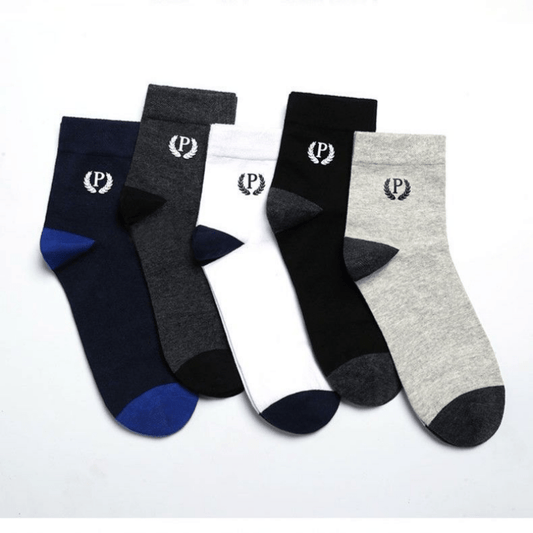Men's Mid Crew Sport Socks - Sweat Absorbing Breathable Shoes
