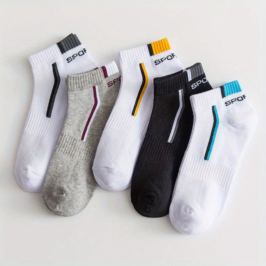 Men's Solid Liner Anklets Socks - Thin Breathable Soft Absorbent Socks