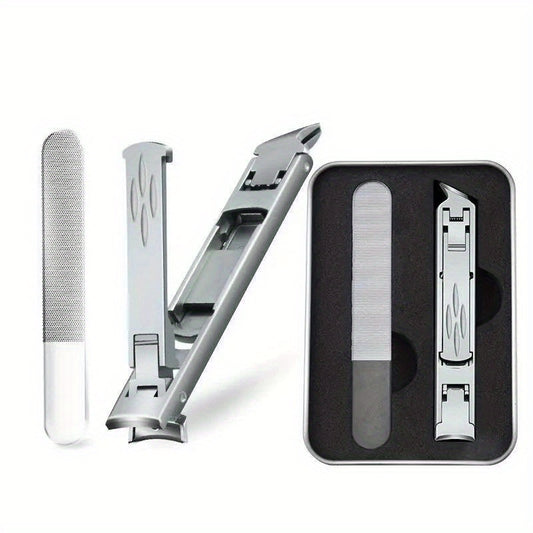 Double Sided Nail Clipper Set with Large Opening Nail Scissors