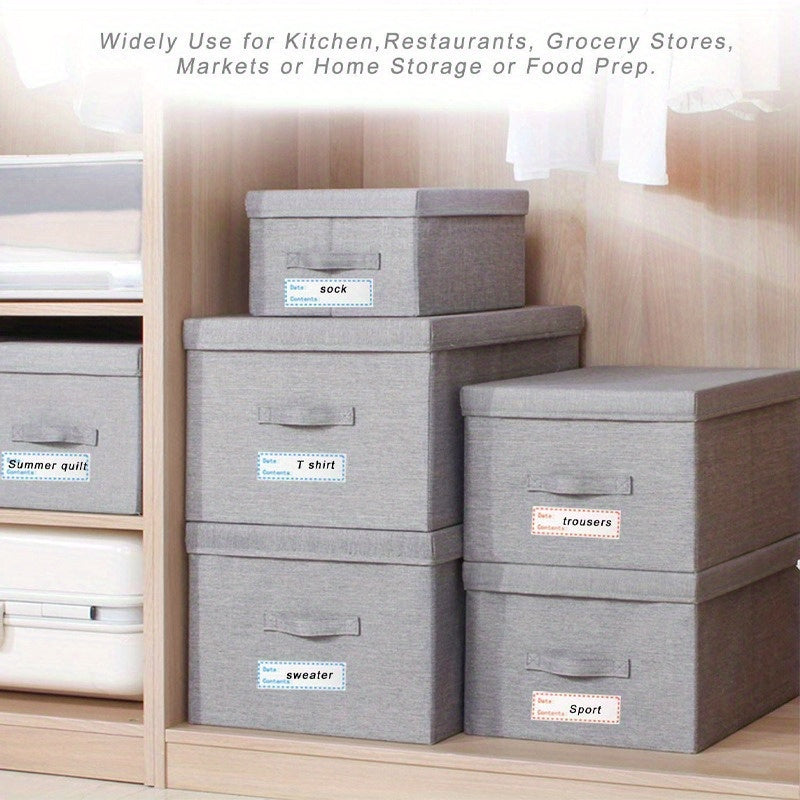 250 Removable Freezer Labels 2.54 x 7.62 cm Food Storage Stickers