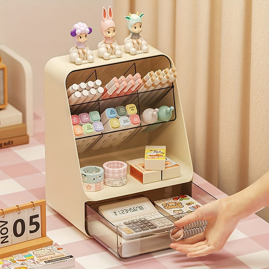 Desk Storage Box Pen Holder Desktop Stationery Storage Home Office Supplies