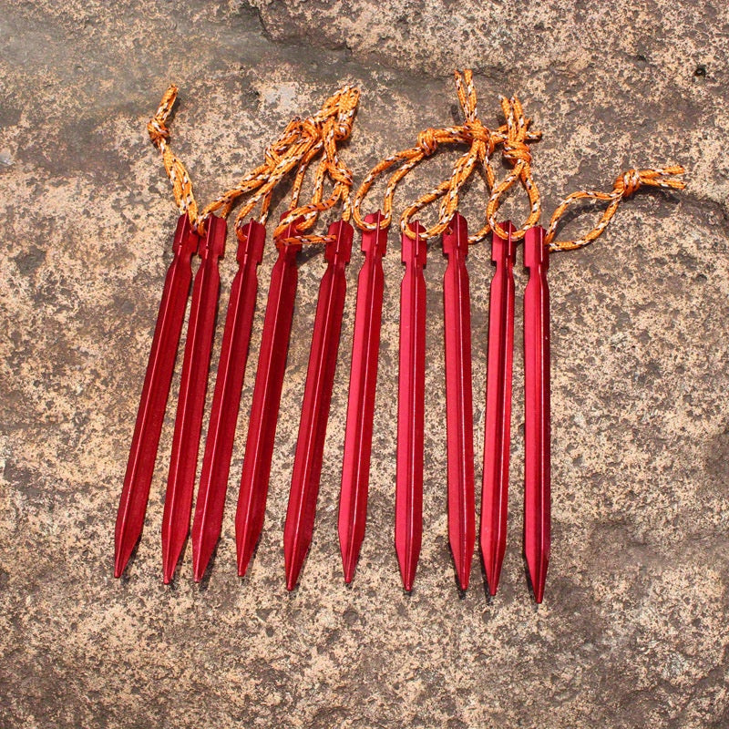 10pcs Camping Canopy Nail Tent Pegs Ground Nails Camping Accessories