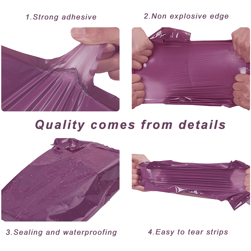 200 Purple Hand held Thickened 12 thread Courier Bags 32x41x7.12in