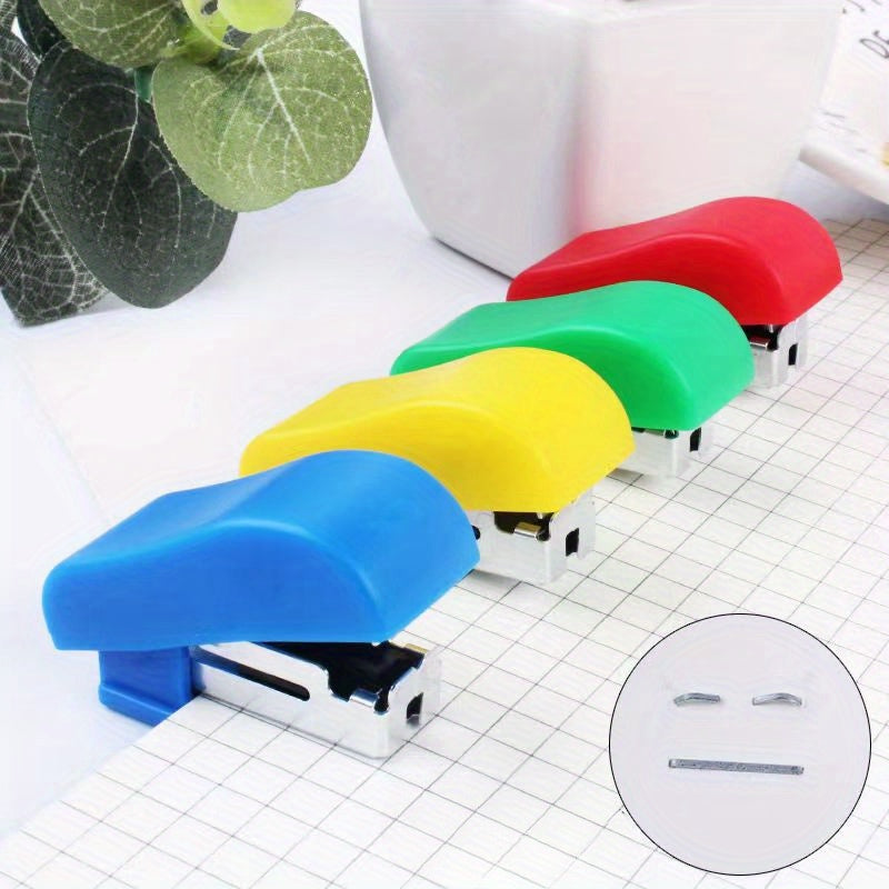 4pcs Mini Stapler Portable Durable High Value Small Office Supplies
