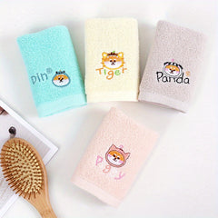 4pcs Soft Absorbent Cotton Face Towels Thickened Bath Towel