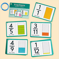 35pcs LACHILLY Double Sided Fraction Flash Cards Educational Math Learning Tool