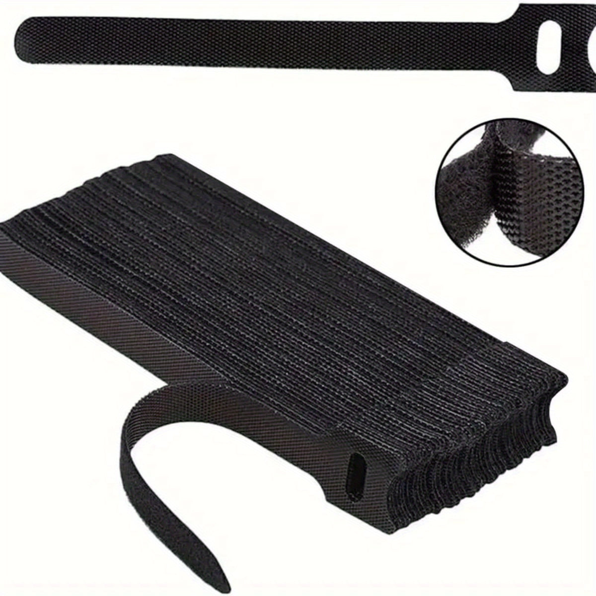 50pcs Reusable Cable Ties Cord Organization Straps Wire Management