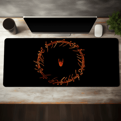 Red Ring Large Gaming Mouse Pad Desk Mat Non Slip Rubber Base