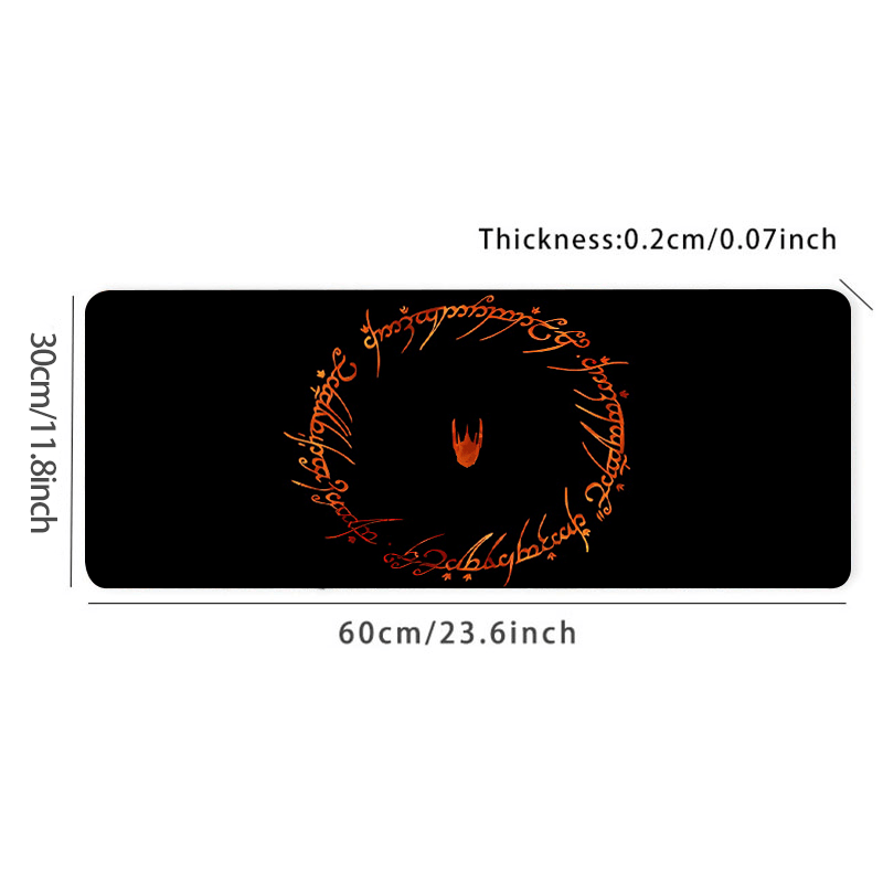 Red Ring Large Gaming Mouse Pad Desk Mat Non Slip Rubber Base