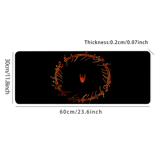Red Ring Large Gaming Mouse Pad Desk Mat Non Slip Rubber Base