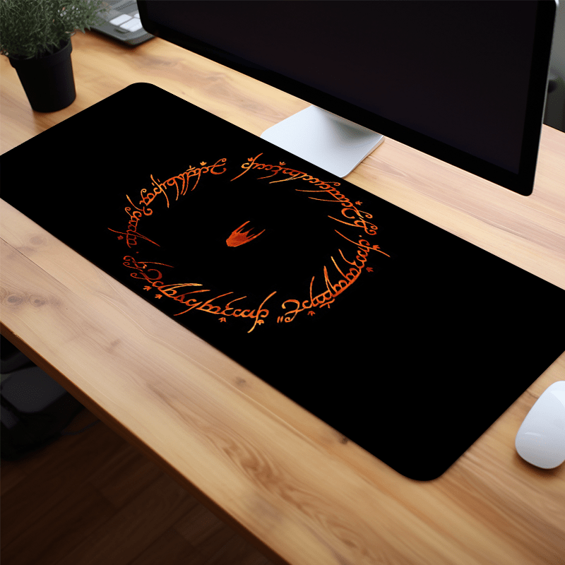Red Ring Large Gaming Mouse Pad Desk Mat Non Slip Rubber Base