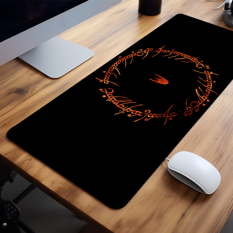 Red Ring Large Gaming Mouse Pad Desk Mat Non Slip Rubber Base