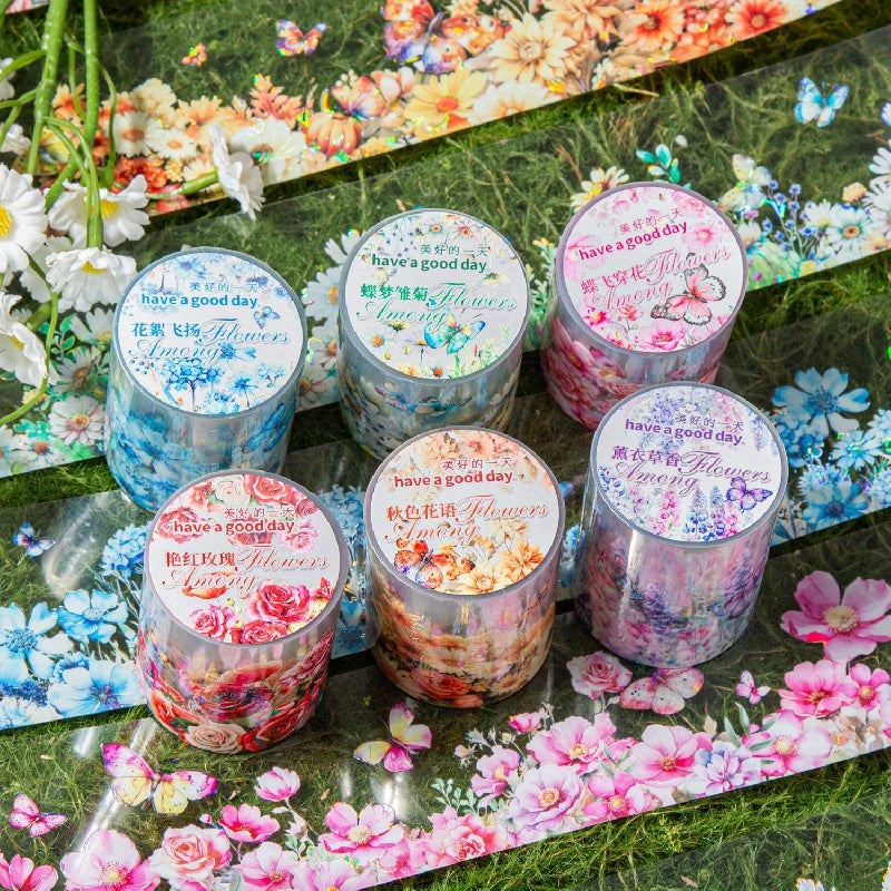Tape Flower Scrapbook Stickers for Decorations