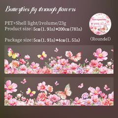 Tape Flower Scrapbook Stickers for Decorations