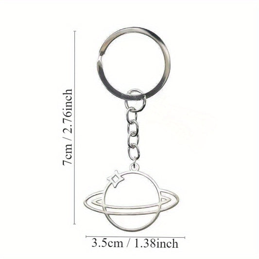 Zinc Alloy Planet Keychain Galaxy Charms Backpack Decoration