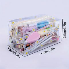PVC Waterproof Toiletry Bag Chrysanthemum Small Fresh