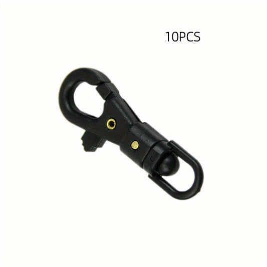 10pcs Light Steel Quick Hook Mini Rotating Buckles Backpack Accessories