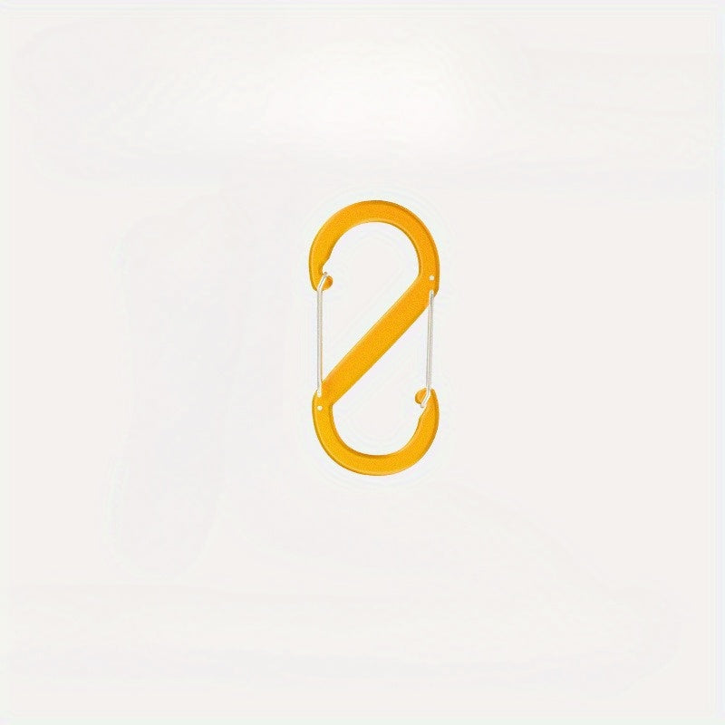 6pcs S Shaped Carabiners Outdoor Aluminium Alloy 8 Shaped Clip Multifunctional