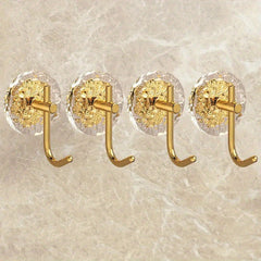 4pcs Acrylic Wall Hook Adhesive Punch Hanging Hook