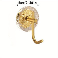 4pcs Acrylic Wall Hook Adhesive Punch Hanging Hook